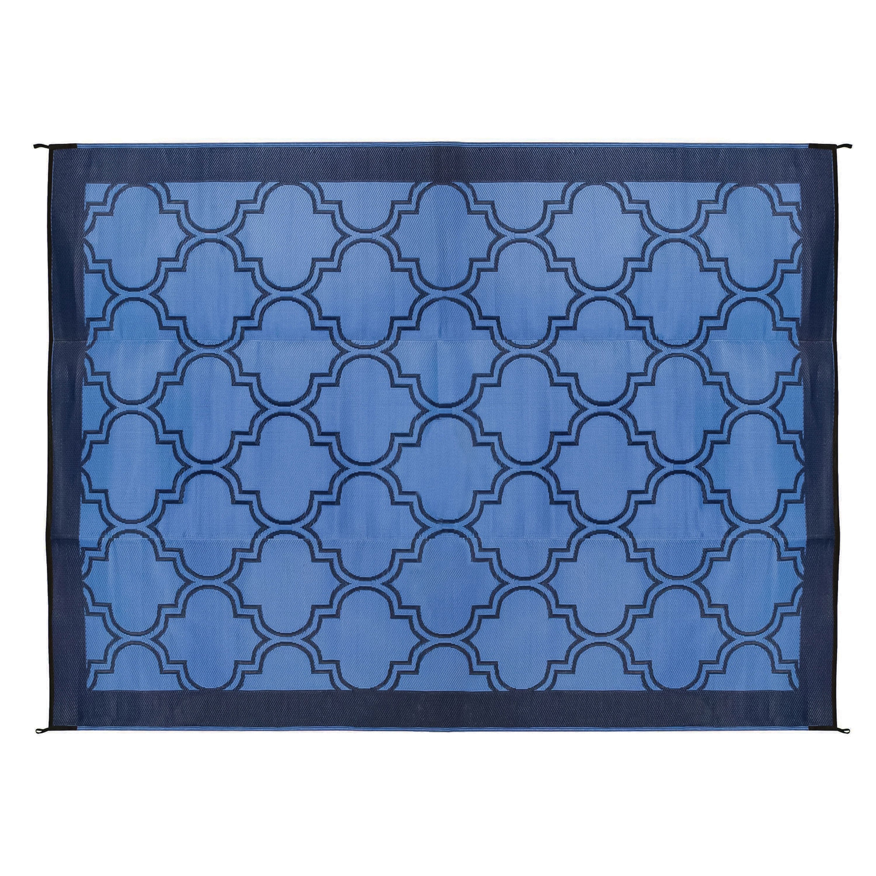 Camco 42876 6'X 9' Leisure Mat Lattice Blue