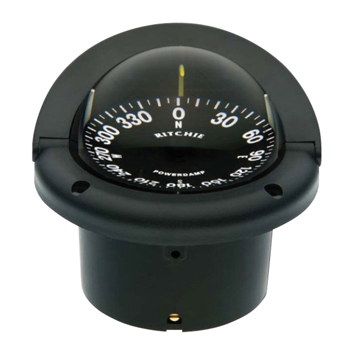 Ritchie Navigation HF-742 Helmsman Flush Mount Compass - Flat Dial, Black with Black Dial