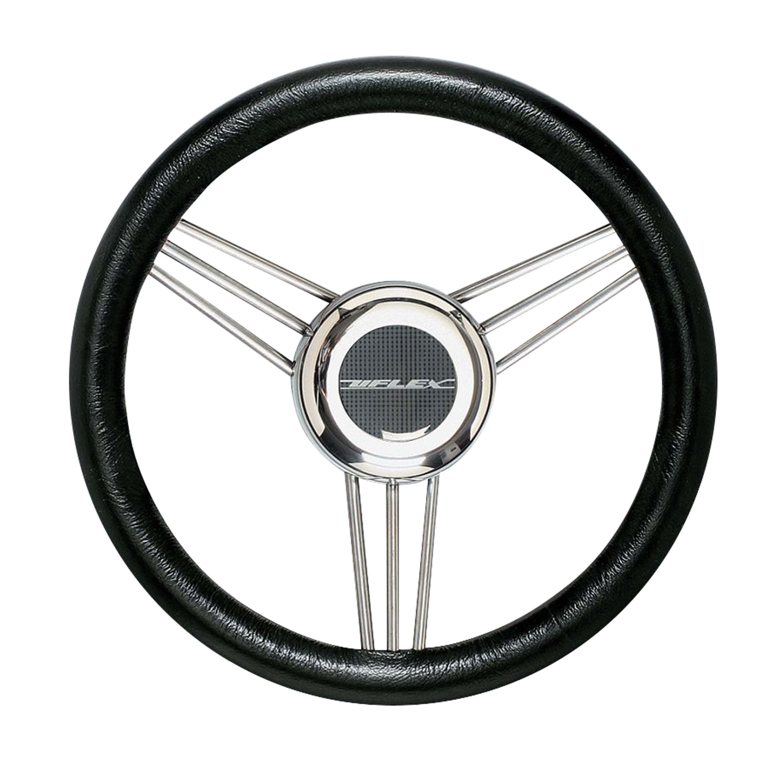 Uflex V25B Non-Magnetic Stainless Steel Steering Wheel - Black