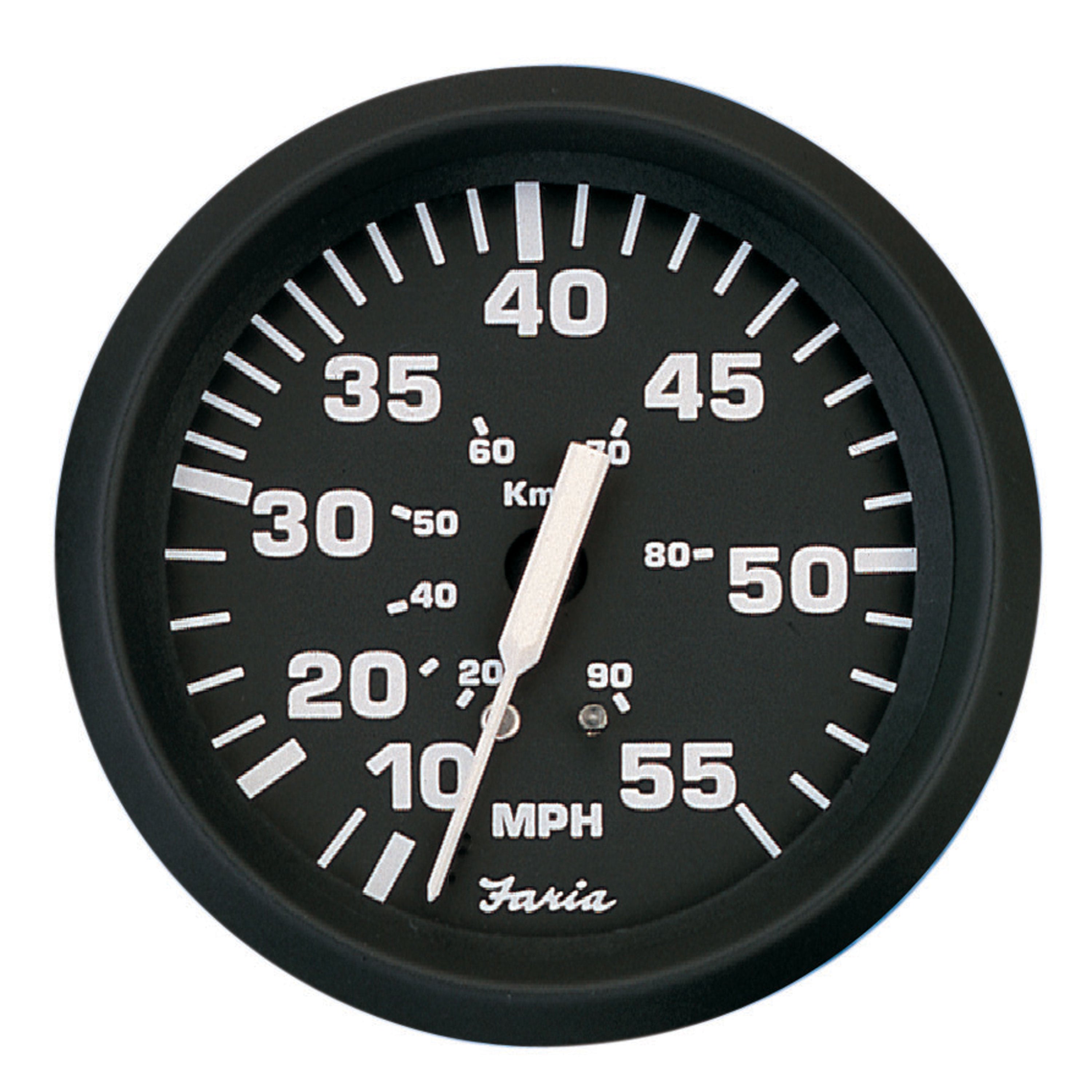 Faria 32810 Euro Speedometer (55 MPH) Pitot - 4", Black