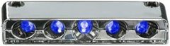 Innovative Lighting 006-2200-7 Surface-Mount 5 LED Step Light - Blue LED with Chrome Case
