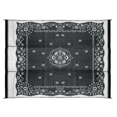 Camco 42853 Oriental Awning Leisure Mat - Charcoal 9' x 12'
