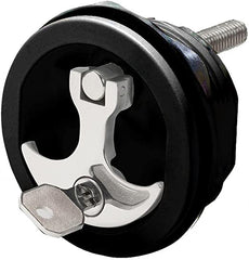 Whitecap S-9415BC Zamac/Nylon Locking Compression Handle - Black, 3" O.D.