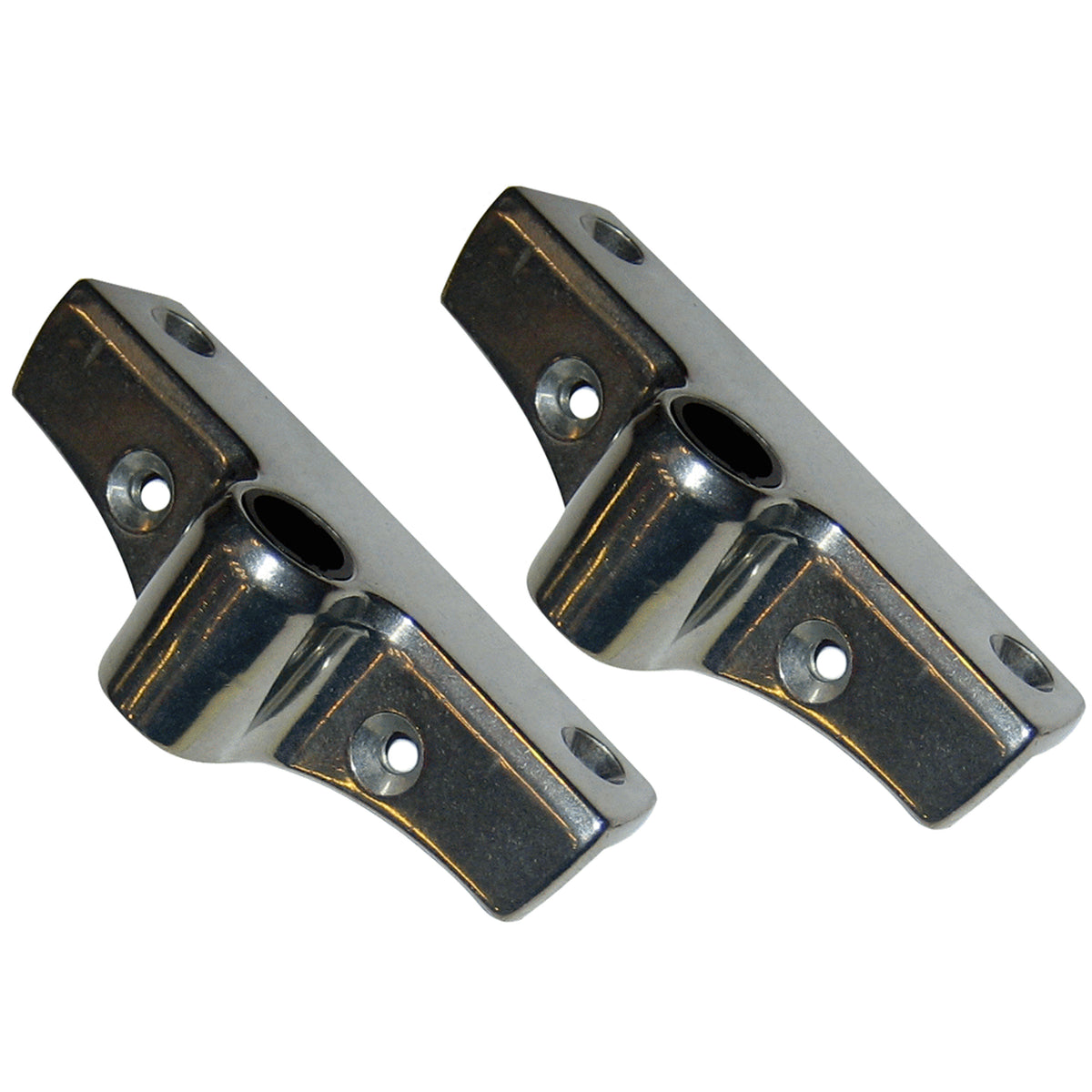 Perko 1186DP0ZNC Edge-Mount Rowlock Sockets - 4" Length x 7/8" Width x 1-1/8" Depth, Pair