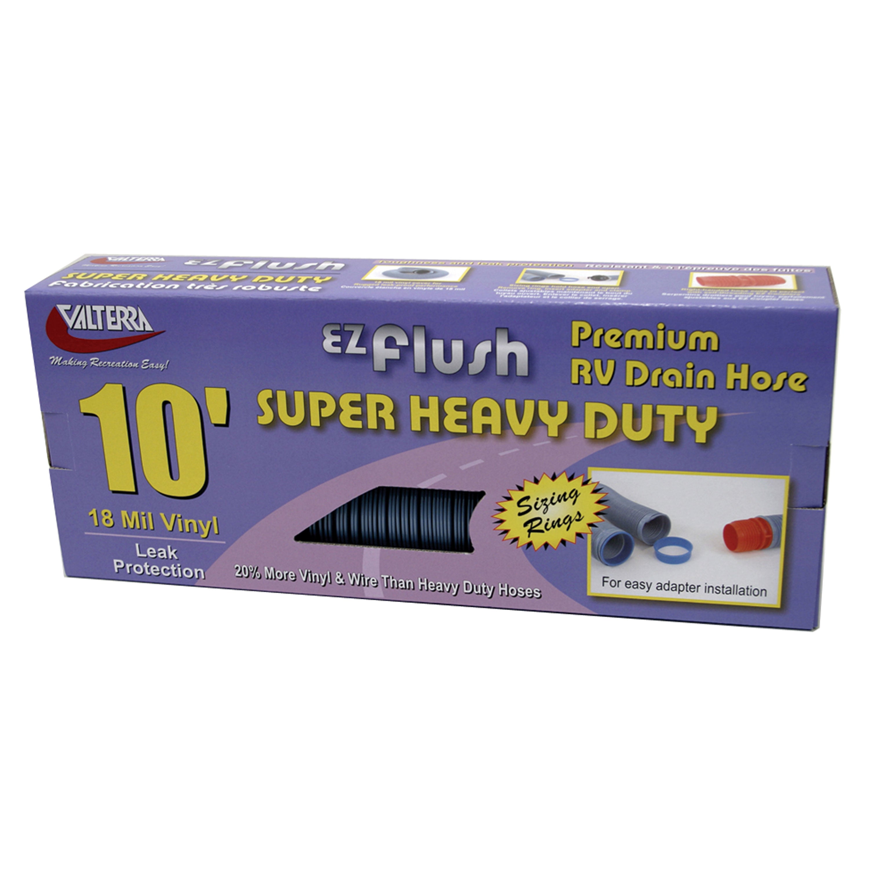 Valterra D04-0043 EZ Flush Super Heavy-Duty Drain Hose - 10'