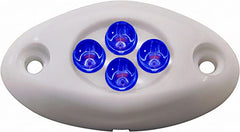 Innovative Lighting 004-2100-7 Surface-Mount 4 LED Courtesy Light - Blue LED with White Case