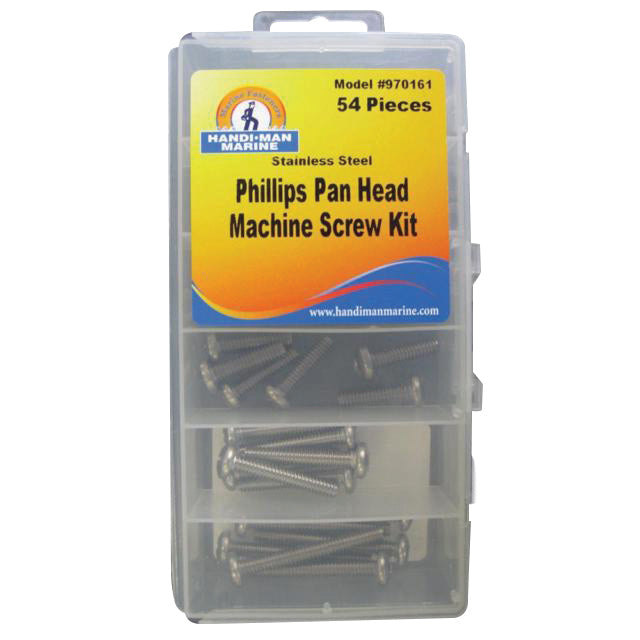 Handi Man Marine Co 970161 Phillips Pan Screw Kit Ss