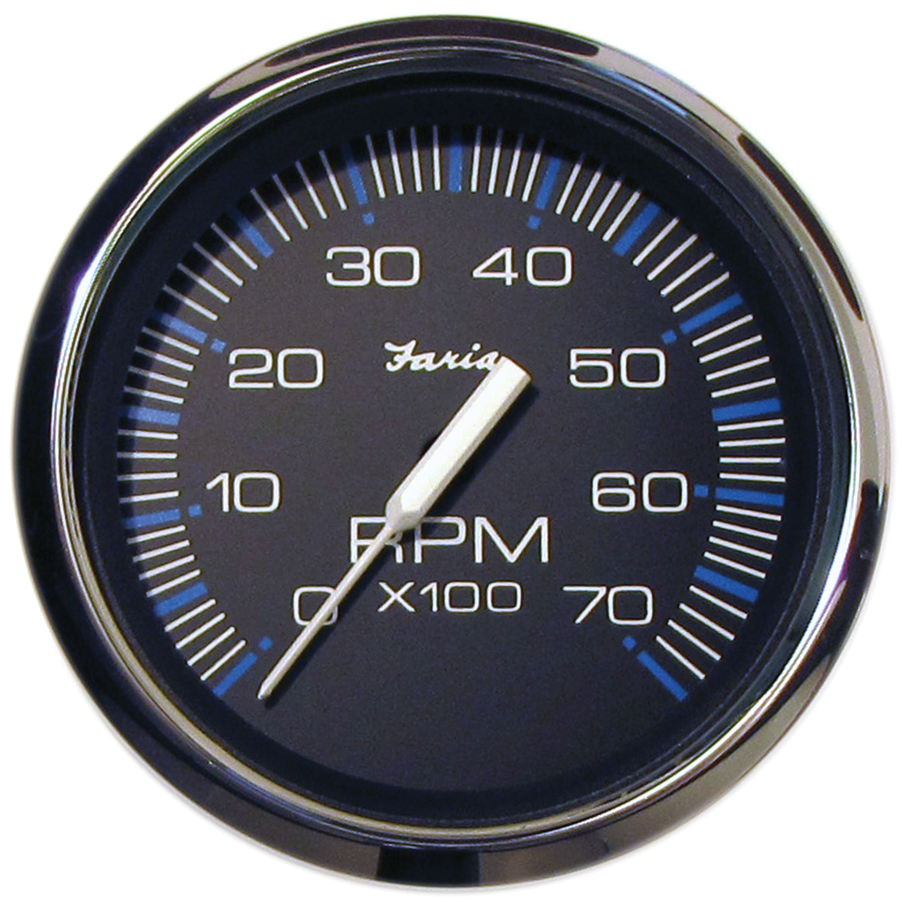 Faria 33718 Chesapeake Stainless Steel Tachometer (7000 RPM) - 4", Black