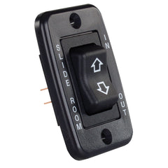 JR Products 12355 Low Profile Slide-Out Switch with Bezel - Black