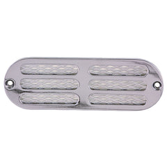 Perko 1271DP0CHR Chrome-Plated Transom/Locker Ventilator with Aluminum Grill Screen - 6" x 2"