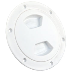 JR Products 31005 Access/Deck Plate - 4", White