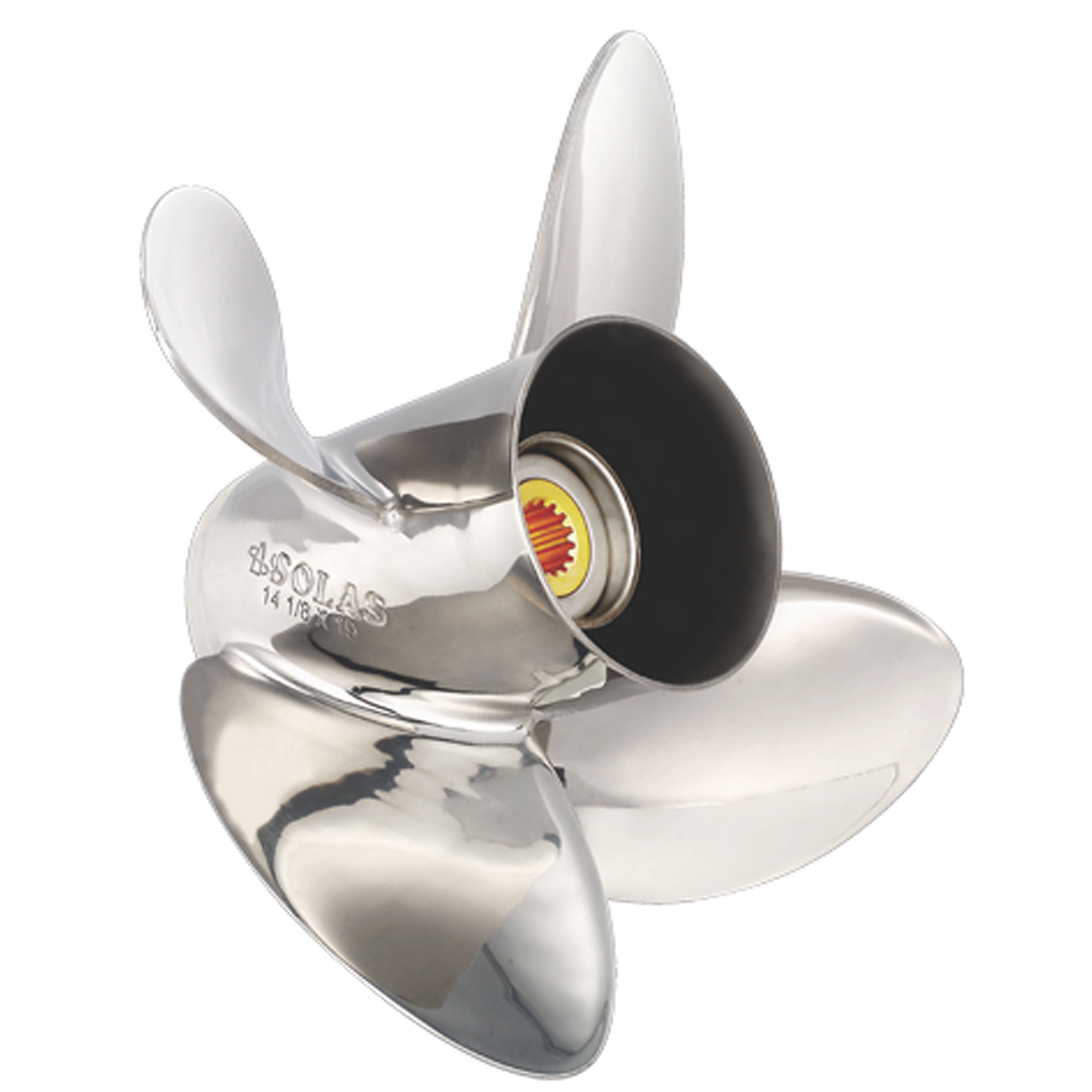 Solas 9453-130-17 Rubex HR4 Stainless Steel 4-Blade Propeller - RH, 13" Diameter x 17" Pitch