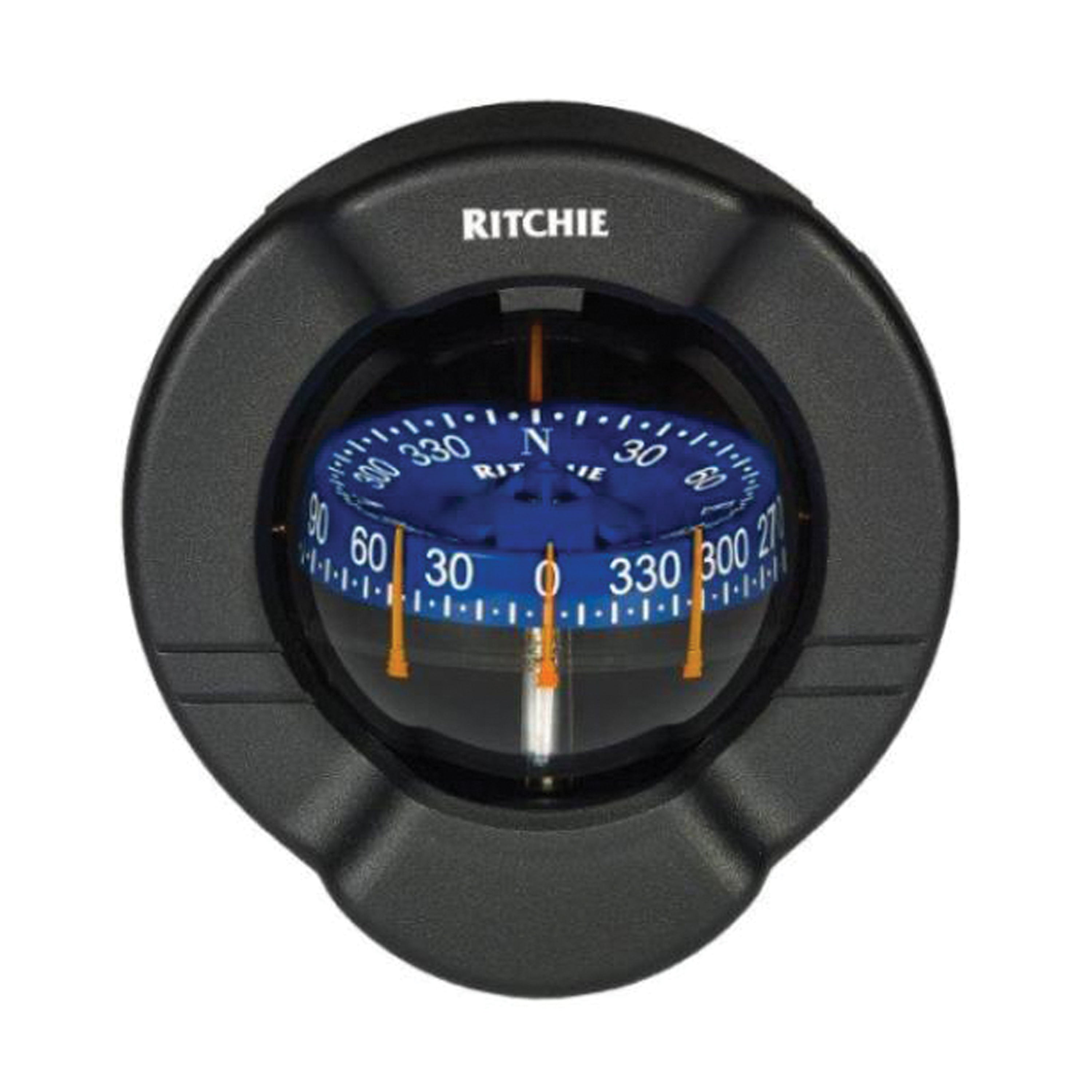 Ritchie Navagation SR-2-1 Venture Bulkhead Mount Compass - CombiDial, Black with Blue Dial