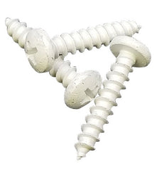 Gatorbak WHK-100-W Wood Hardware Kit #10 Stainless Steel Phillips Head Screw - White, Pack of 100