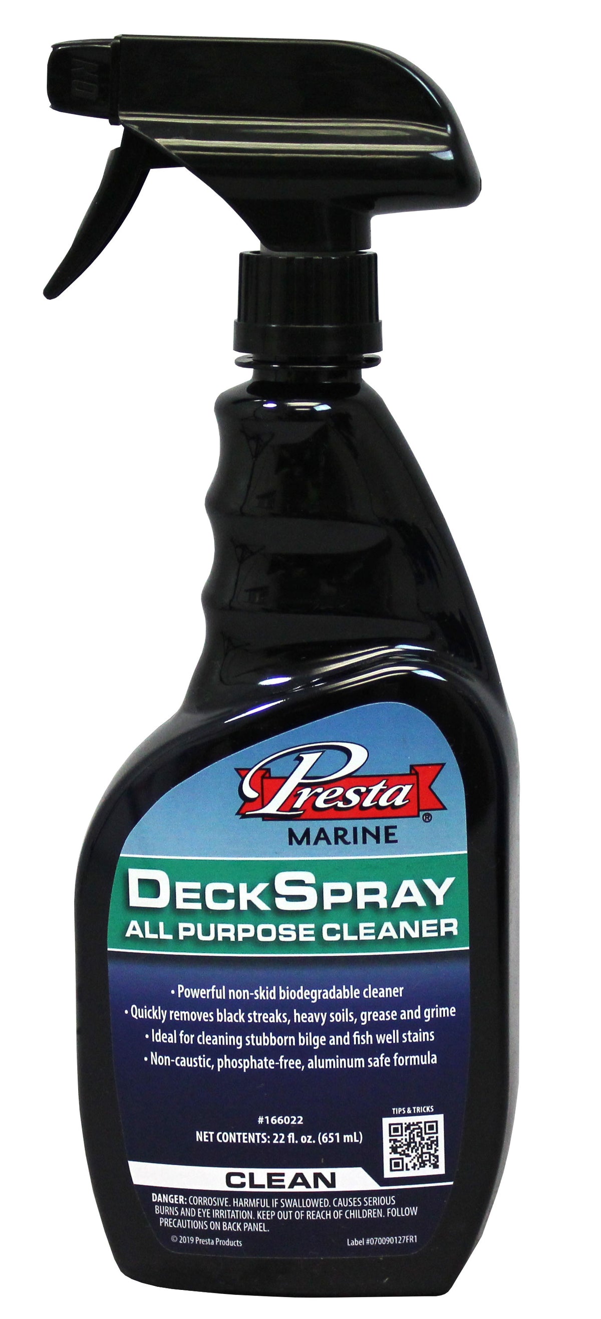 Presta 166022 DeckSpray All Purpose Cleaner for Removing Streaks, Heavy Soils, Grease and Grime - 22 Oz.