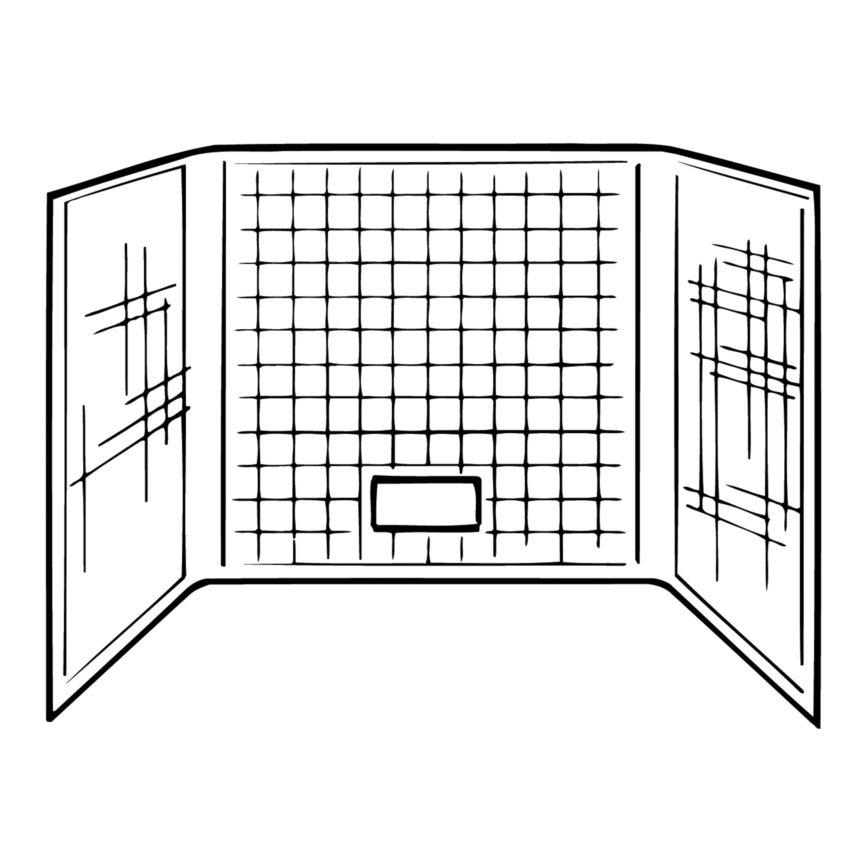 Kinro WUW60GT-SPK Uni-Wall One Piece Tub Surround - 40 in. x 60 in., White
