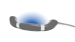 T-H Marine LED-GHGSS-B-DP Soft-Molded Grab Handle with Stainless Steel Rings - Graphite Gray with Blue LED