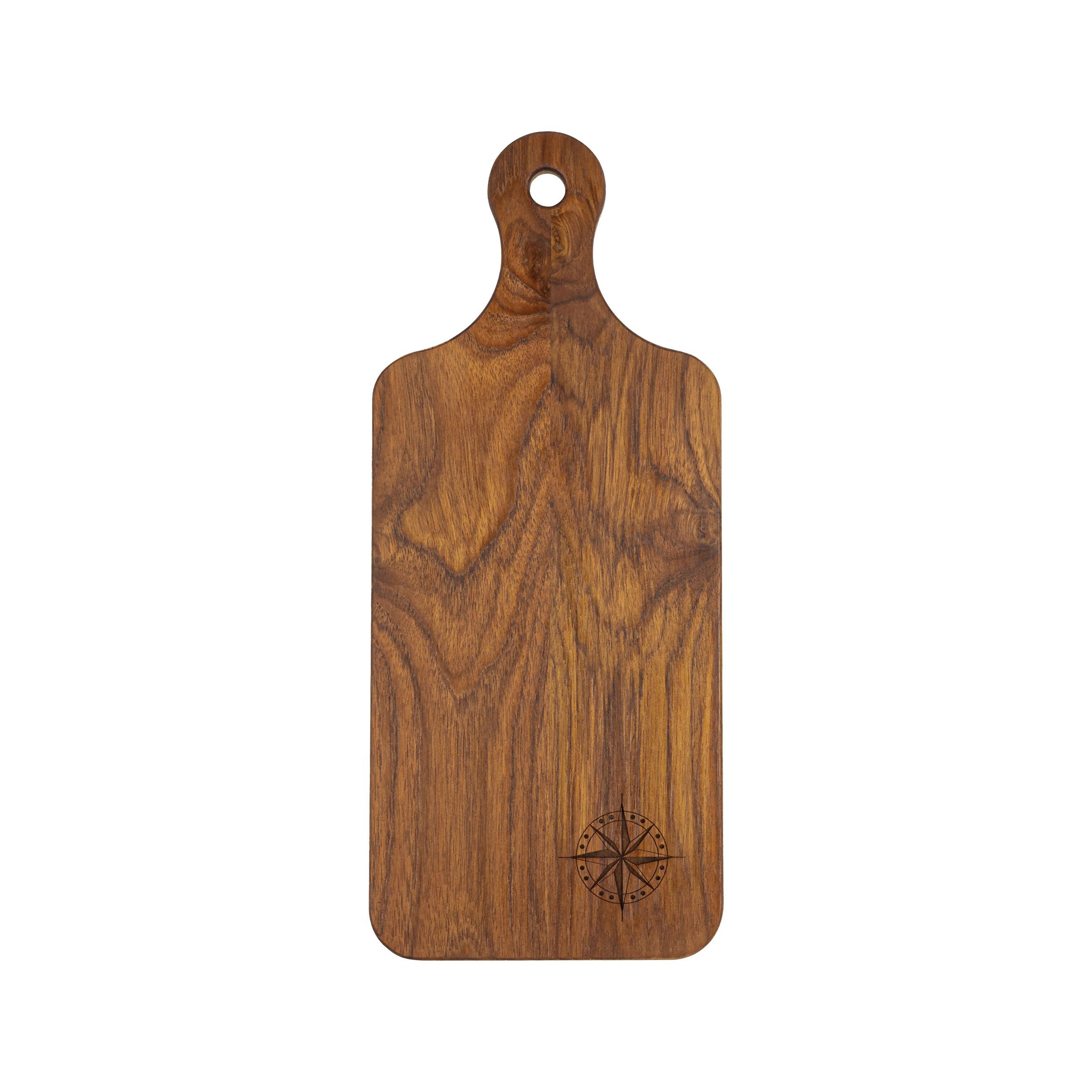 Whitecap 60763COMC Chef's Collection Teak Small Charcuterie Board with Compass