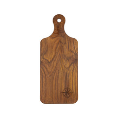 Whitecap 60763COMC Chef's Collection Teak Small Charcuterie Board with Compass