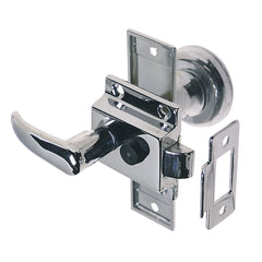 Perko 0930DP0CHR Reverse-Bevel  Rim Lock Set with Flush Strike