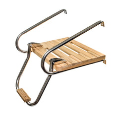 Whitecap 60903 Teak Swim Platform w/Ladder for Boats with Inboard/Outboard Motors