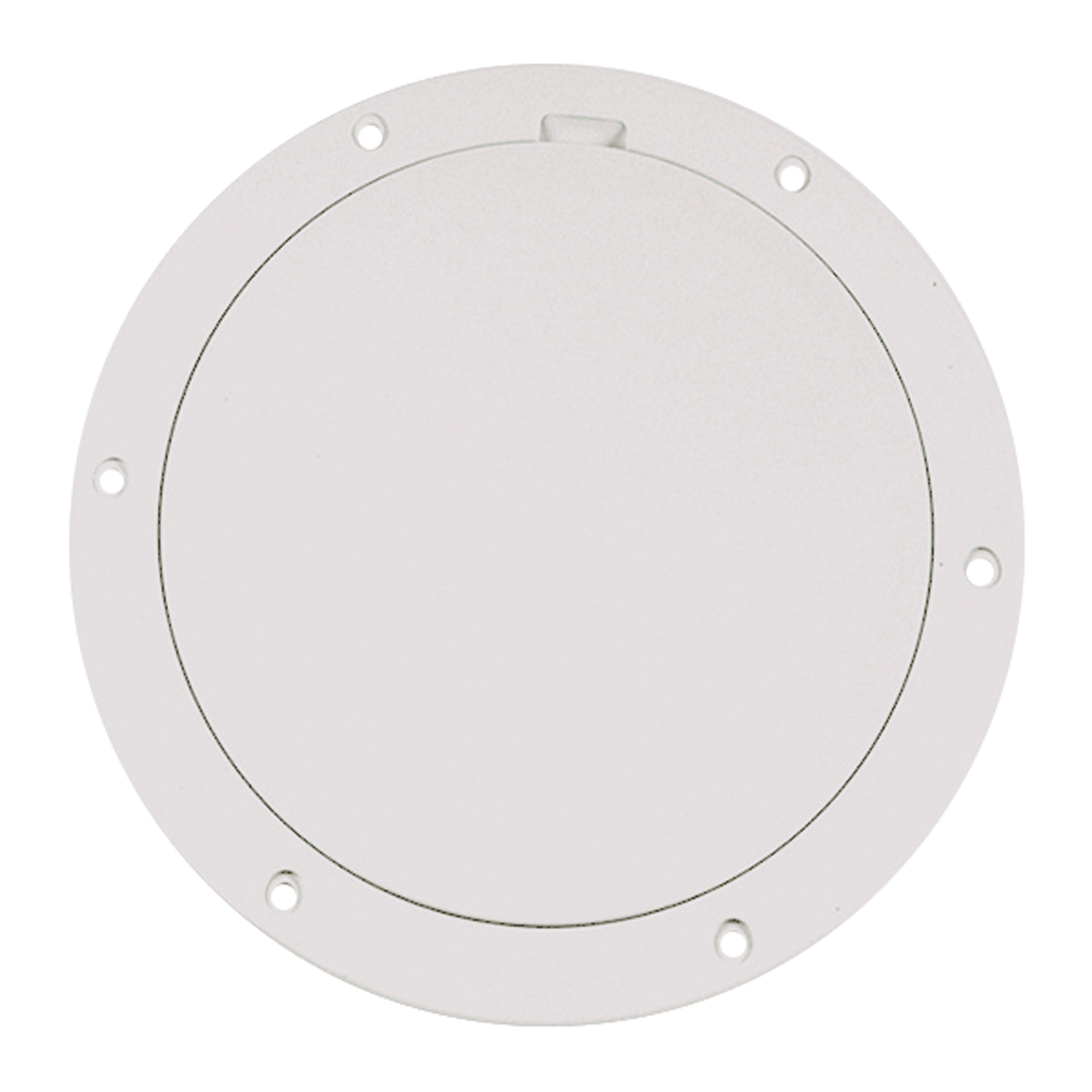 Beckson DP61-W Pry-Out Deck Plate - 6" with Smooth Center, White
