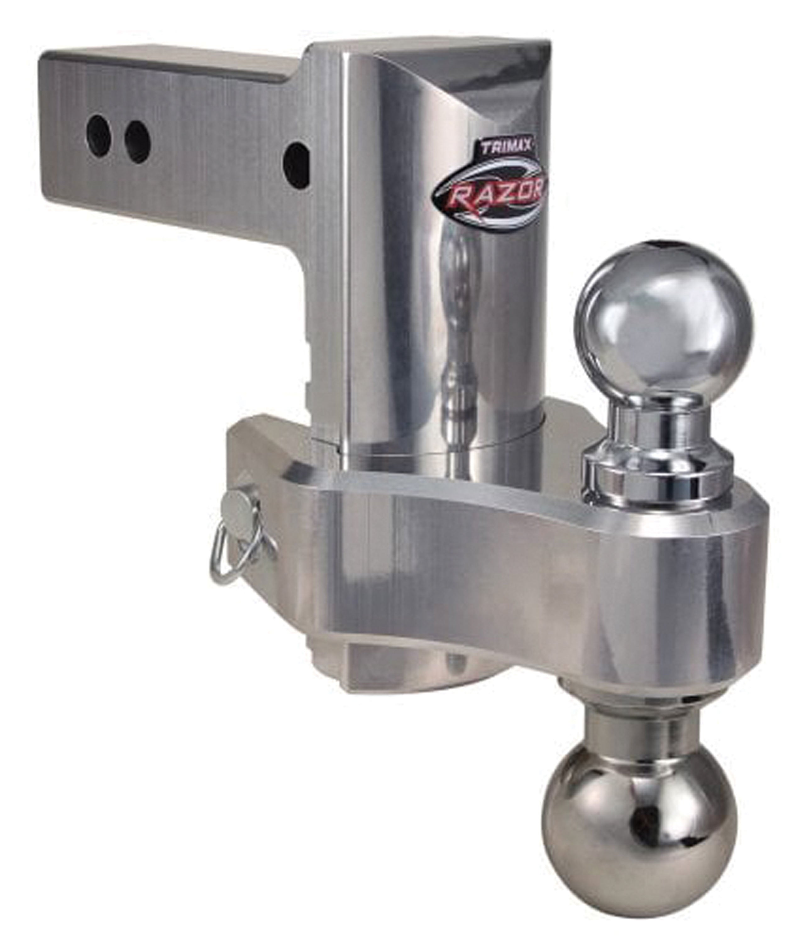 TRIMAX TRZ6AL-HD Razor 6" Heavy-Duty Aluminum Adjustable Drop Hitch, Pin and Clip