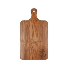 Whitecap 60764ANCC Chef's Collection Teak Large Charcuterie Board with Anchor