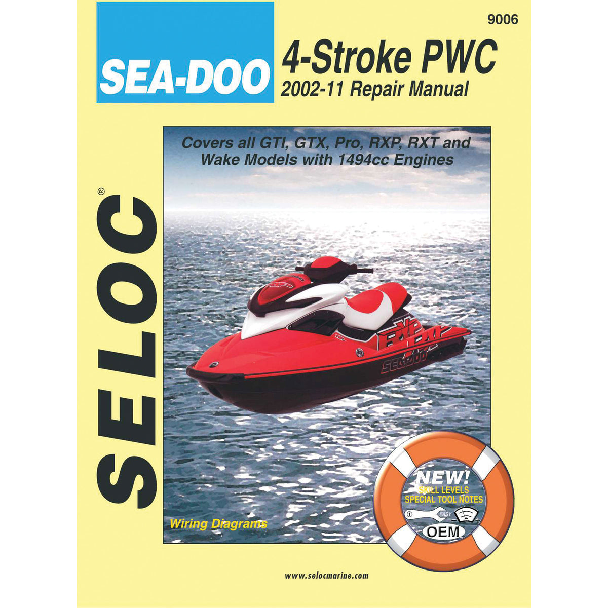 Sierra 18-09006 Seloc Repair Manual for Sea-Doo/Bombardier Personal Watercraft - All 4-Stroke 2002-2011