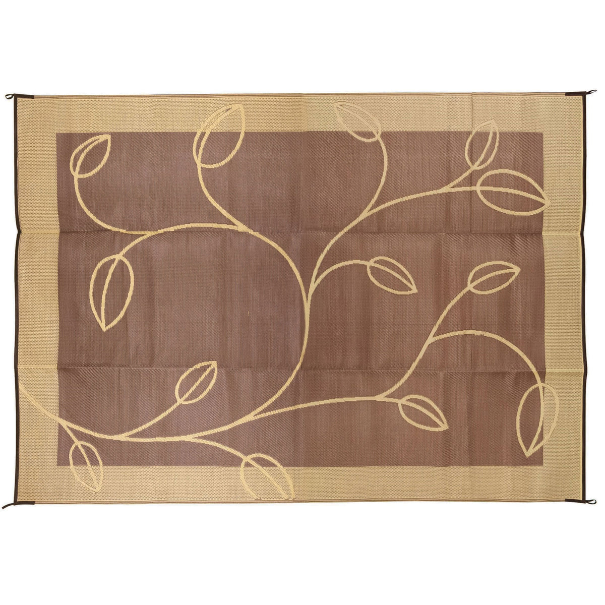 Camco 42855 9'X12' Leisure Mat Leaf Brown