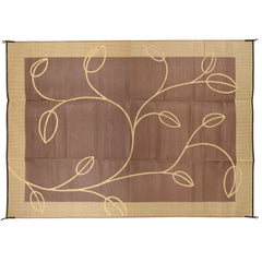 Camco 42855 9'X12' Leisure Mat Leaf Brown
