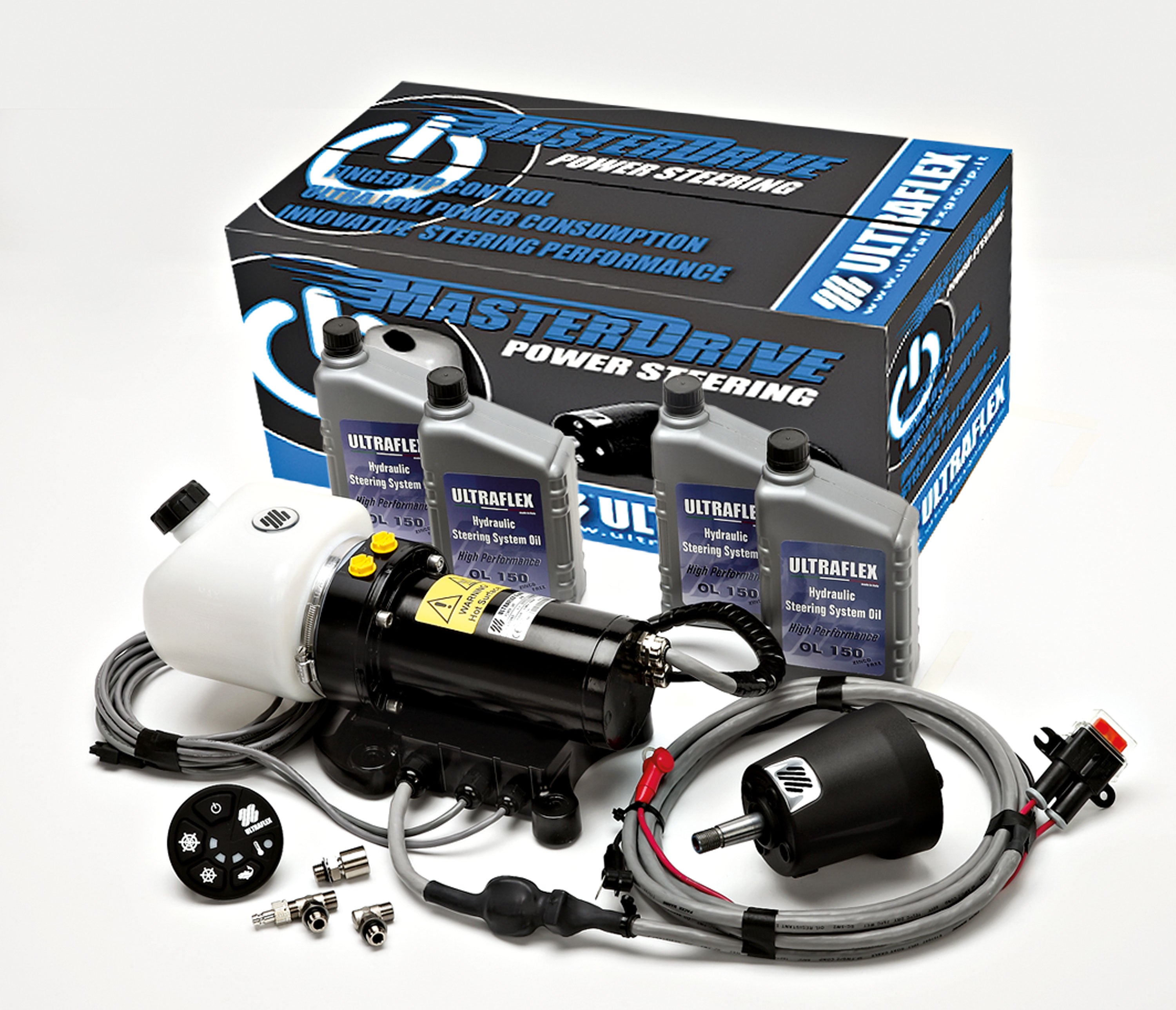Uflex MD32FM MasterDrive Outboard Steering System with Retrofit 32CC Front Mount Helm