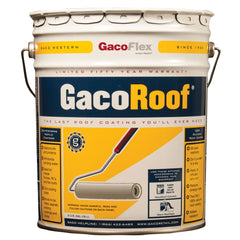 Heng's HGR1600-5 GacoRoof Silicone Base Coat - Off-White, 5 Gallon