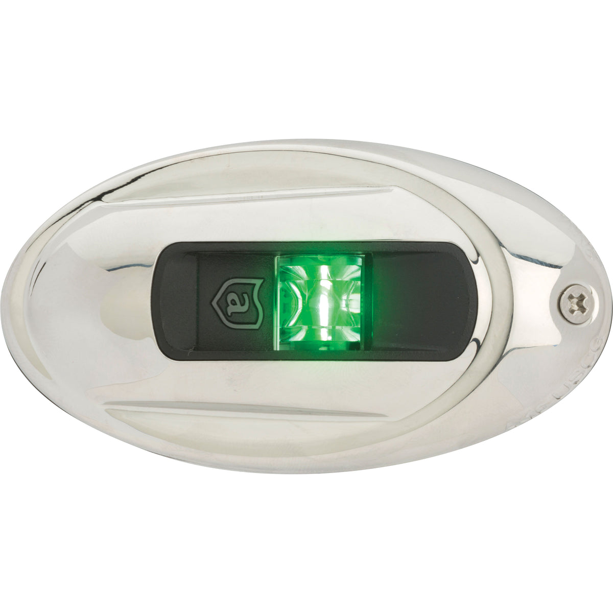 Attwood NV4012SSG-7 Sidelights Vertical - Starboard, Green/Stainless