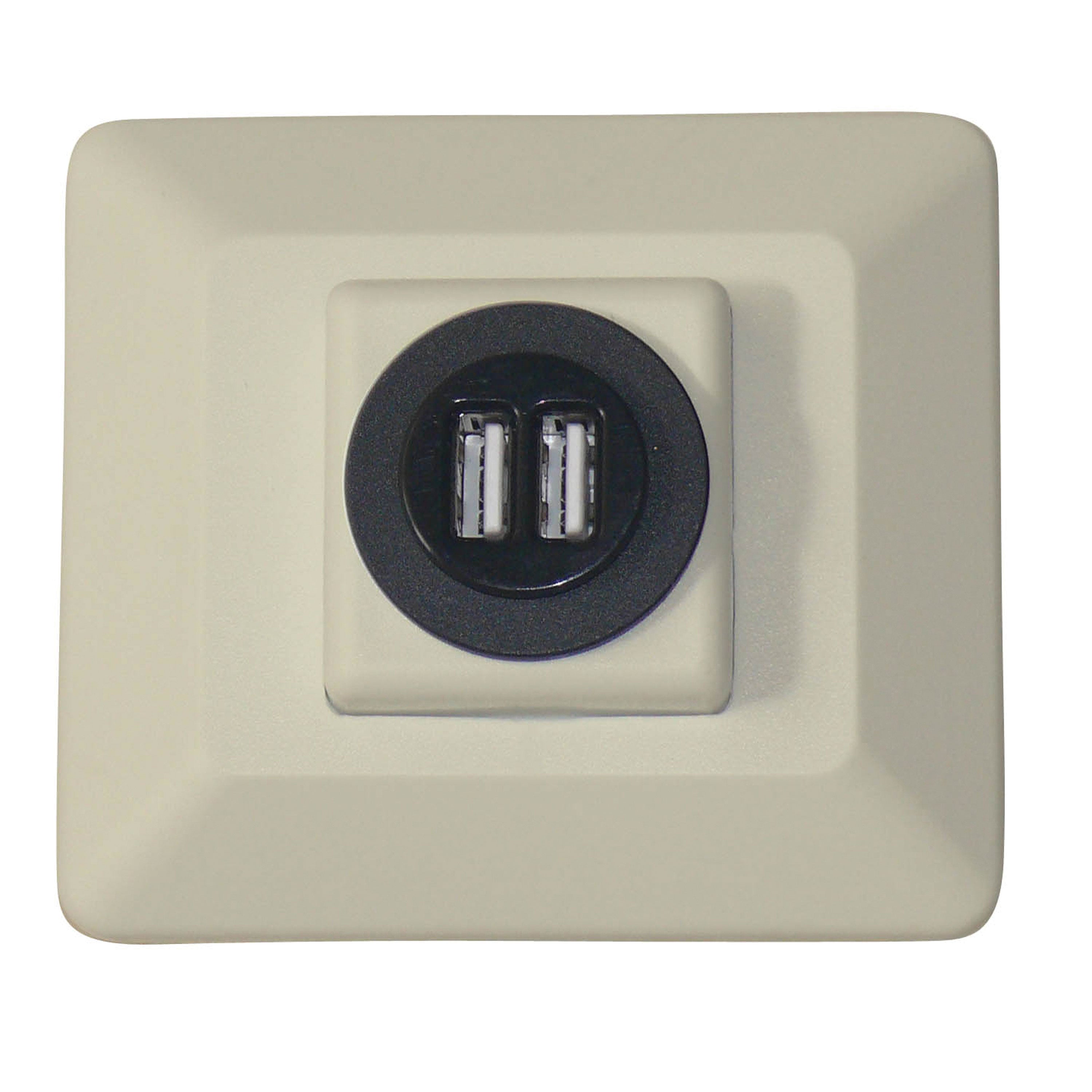 Diamond Group DG61032VP Decor USB Charging Station - Almond