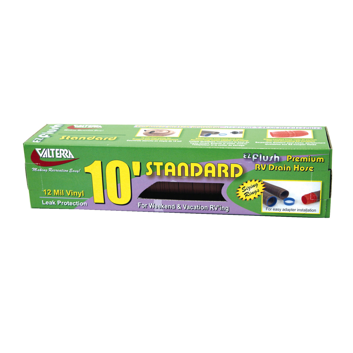 Valterra D04-0015 EZ Flush Standard Drain Hose - 10' (Boxed)