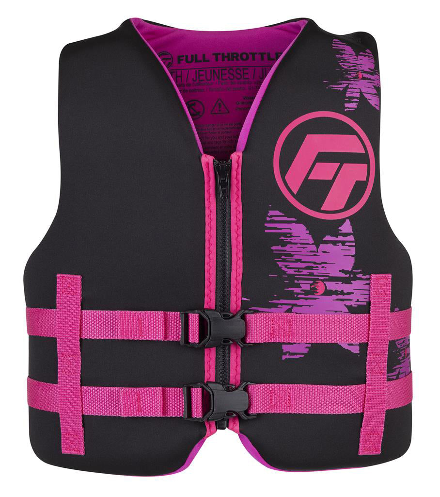Full Throttle 142100-105-002-22 Youth Rapid-Dry Life Jacket - Pink