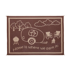 Ming's Mark RH8117 Reversible RV Home Mat - 8' x 11', Brown/Beige