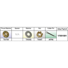 Solas 17051501 TA-PKT Propeller Kit for Nissan/Tohatsu 9.9-20 HP