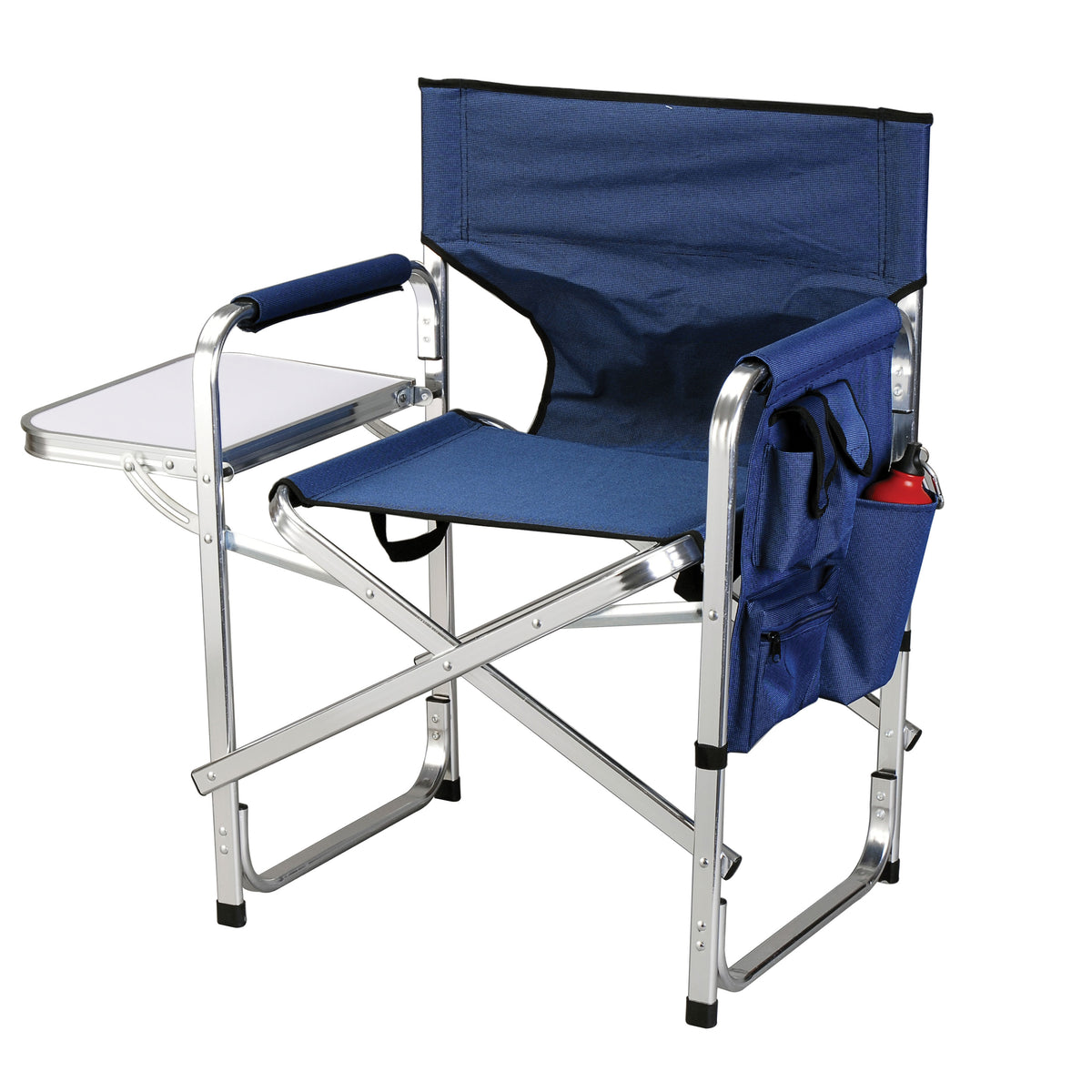 Ming's Mark SL1204-BLUE Stylish Camping Folding Director's Chair - Blue