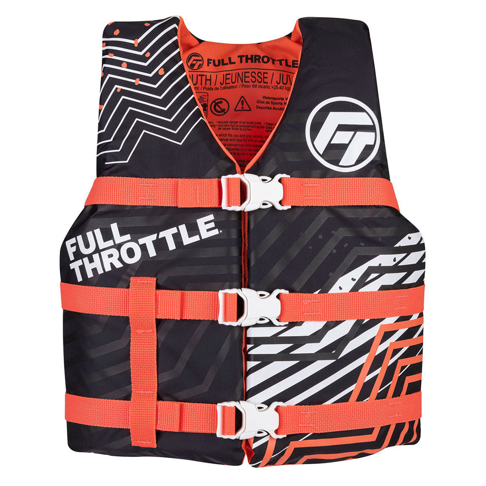 Full Throttle 112200-105-002-22 Youth Nylon Life Jacket - Pink