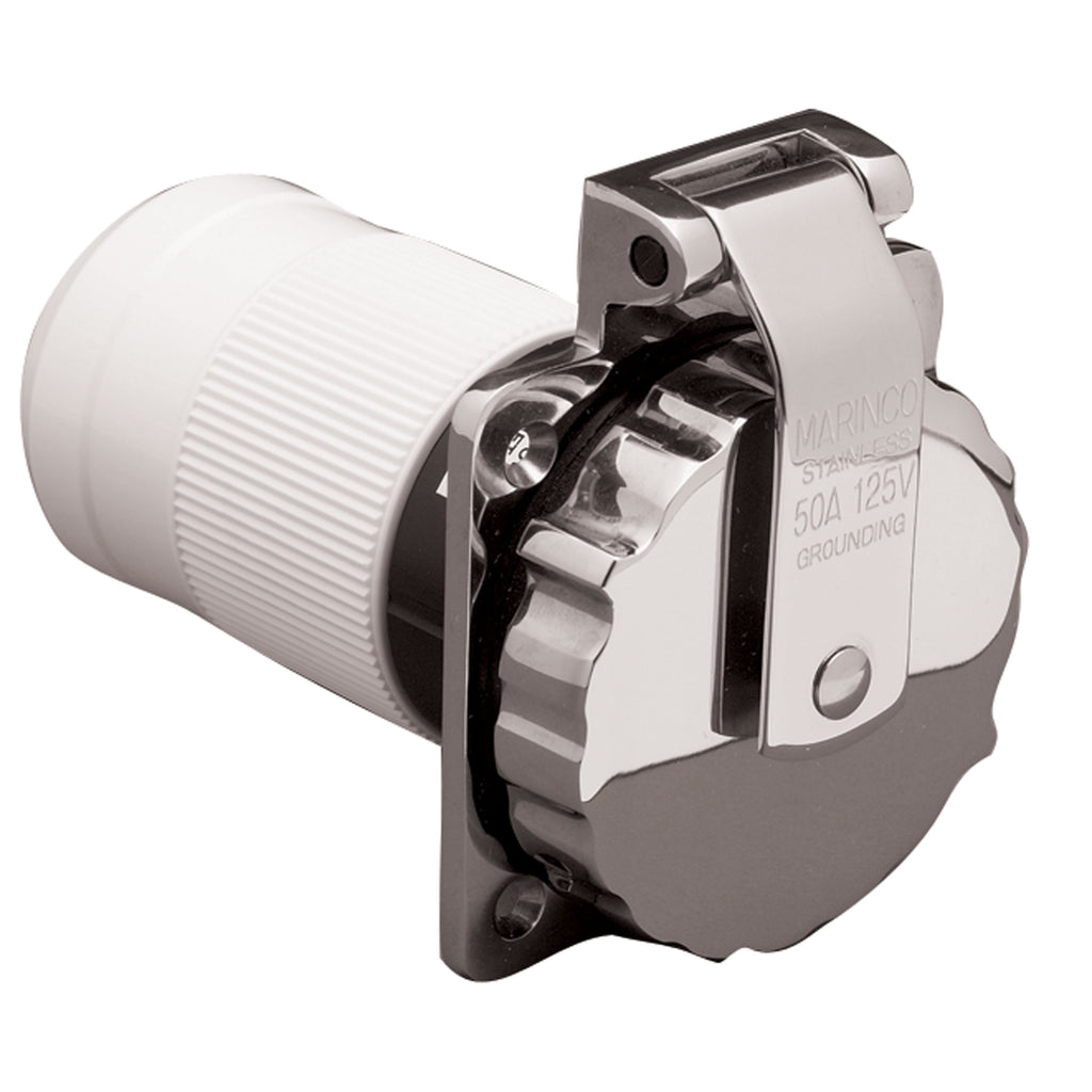 ParkPower 6373EL-BRV Stainless Steel Square Power Inlet - 50 Amp – RVe ...
