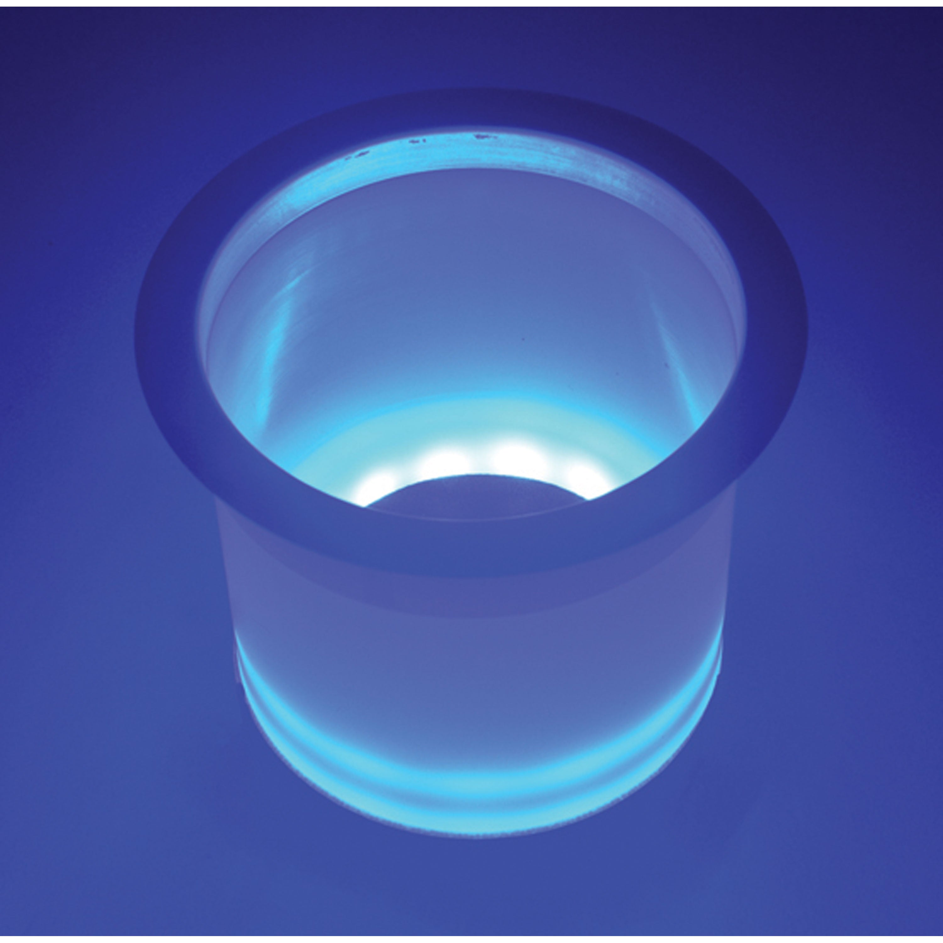 T-H Marine LED-LCH-BU-DP LED Lighted Stainless Steel Rim Drink Holder - Blue