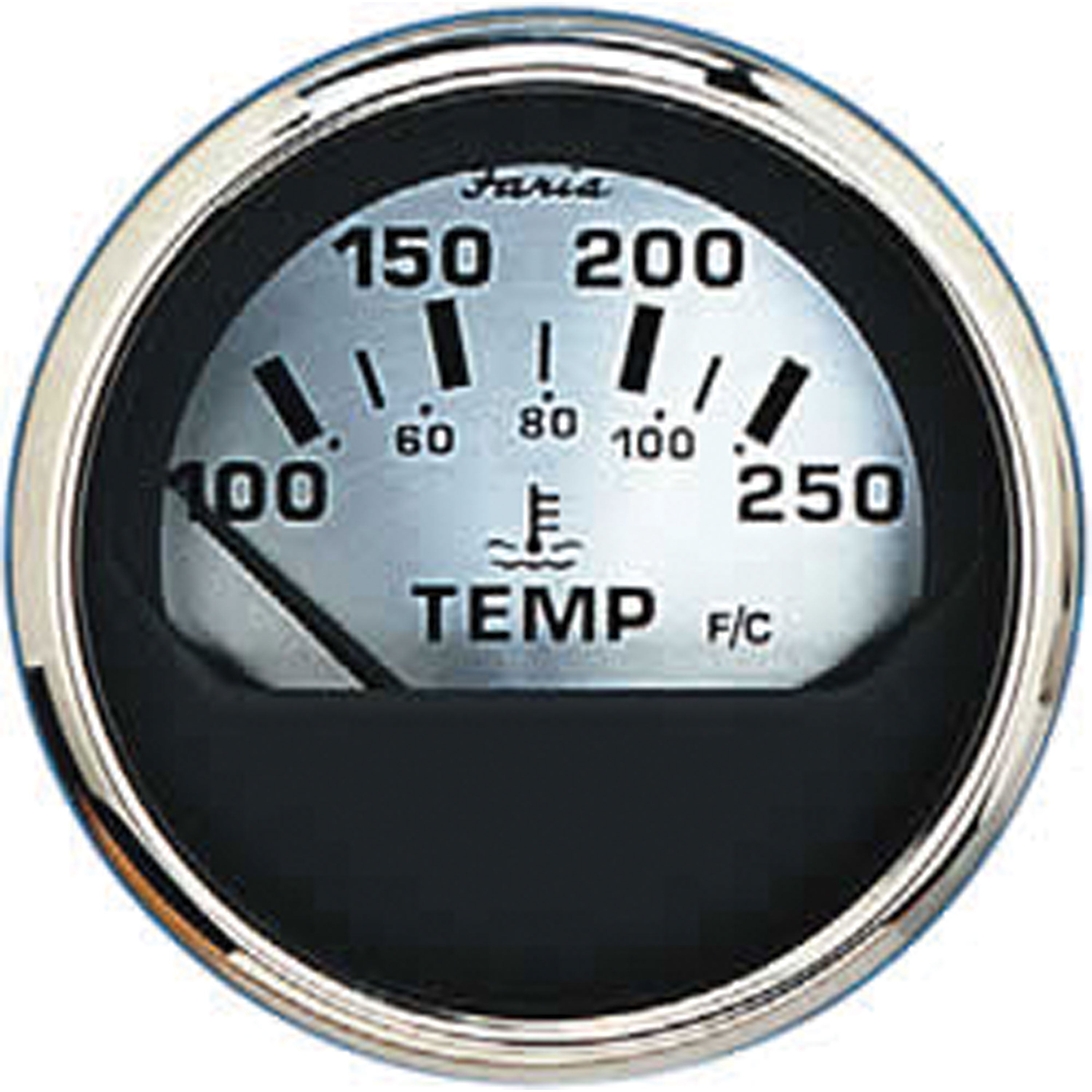 Faria 16004 Spun Silver Water Temperature Gauge