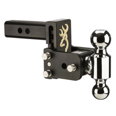B&W Trailer Hitches TS10033BB Tow and Stow Adjustable Ball Mount - 2-5/16" & 2" Ball, 3" Drop, 3.5" Rise, Browning