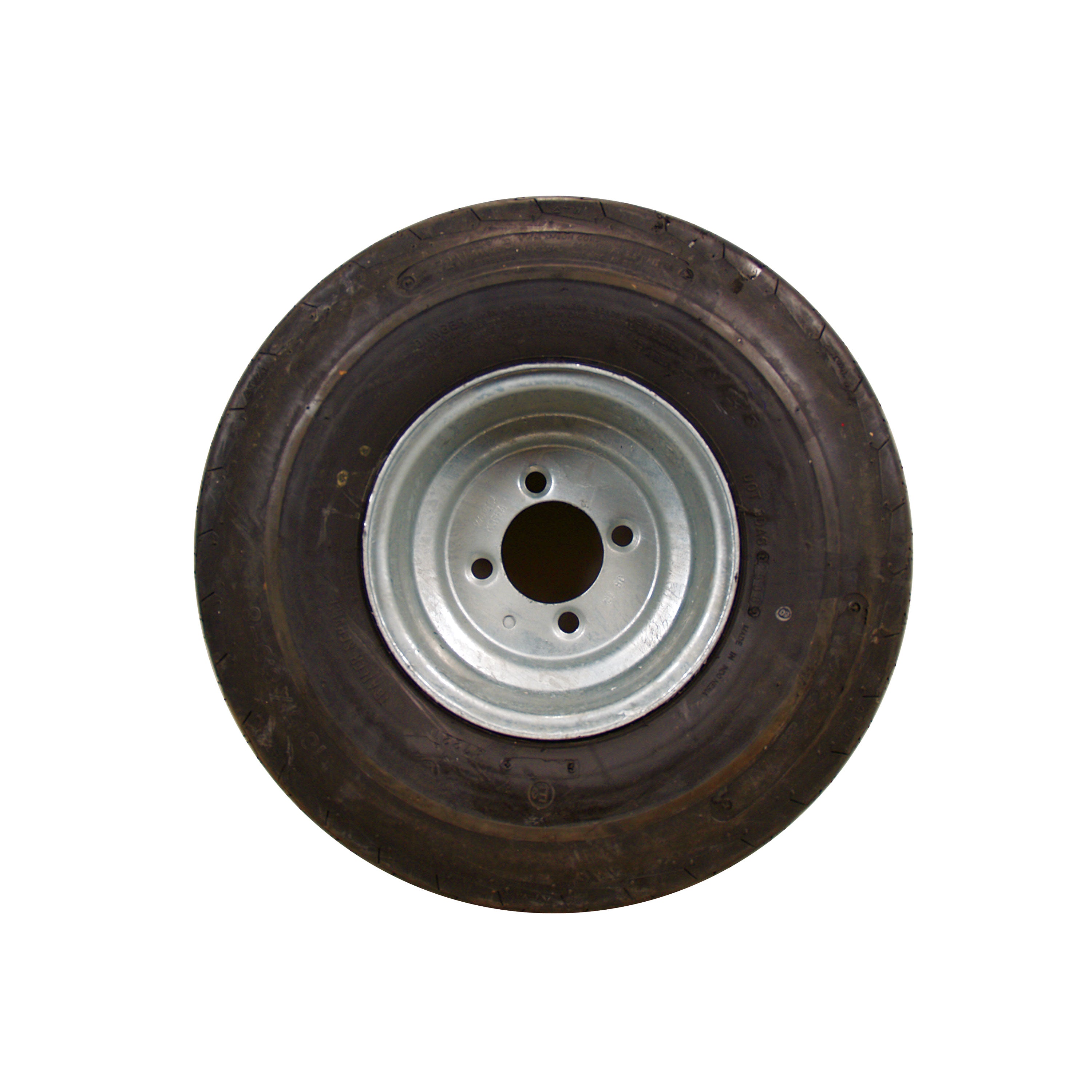 Badger Tire & Wheel AD08C1855S-KJG Economy Bias Tire and Wheel 18.5 x 8.5-8 C/5-Hole - Painted Silver Standard Rim