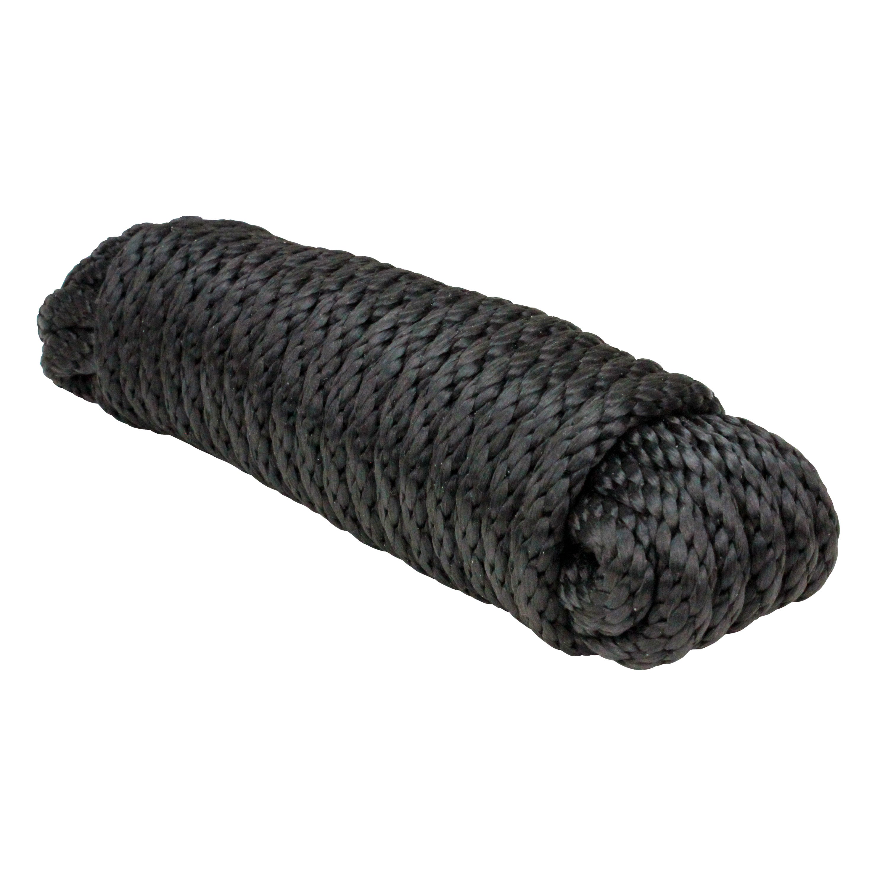 Extreme Max 3008.0031 Solid Braid MFP Utility Rope - 1/2" x 50', Black