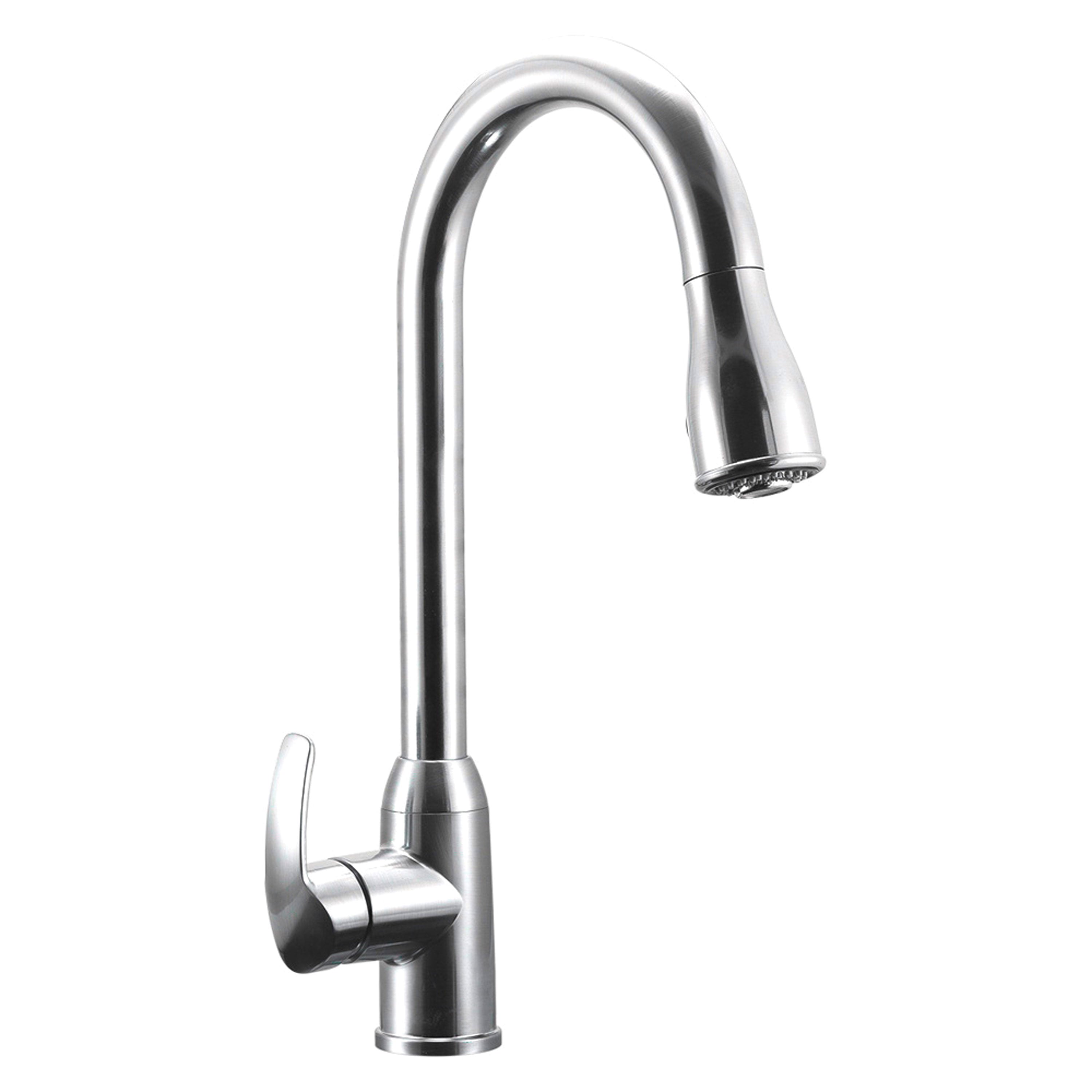 Dura Faucet Single Handle Pull-Down RV Kitchen Faucet - Chrome