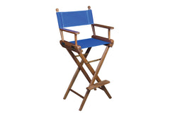 Whitecap 60045 Teak Captain's Chair - Blue Seat Cover