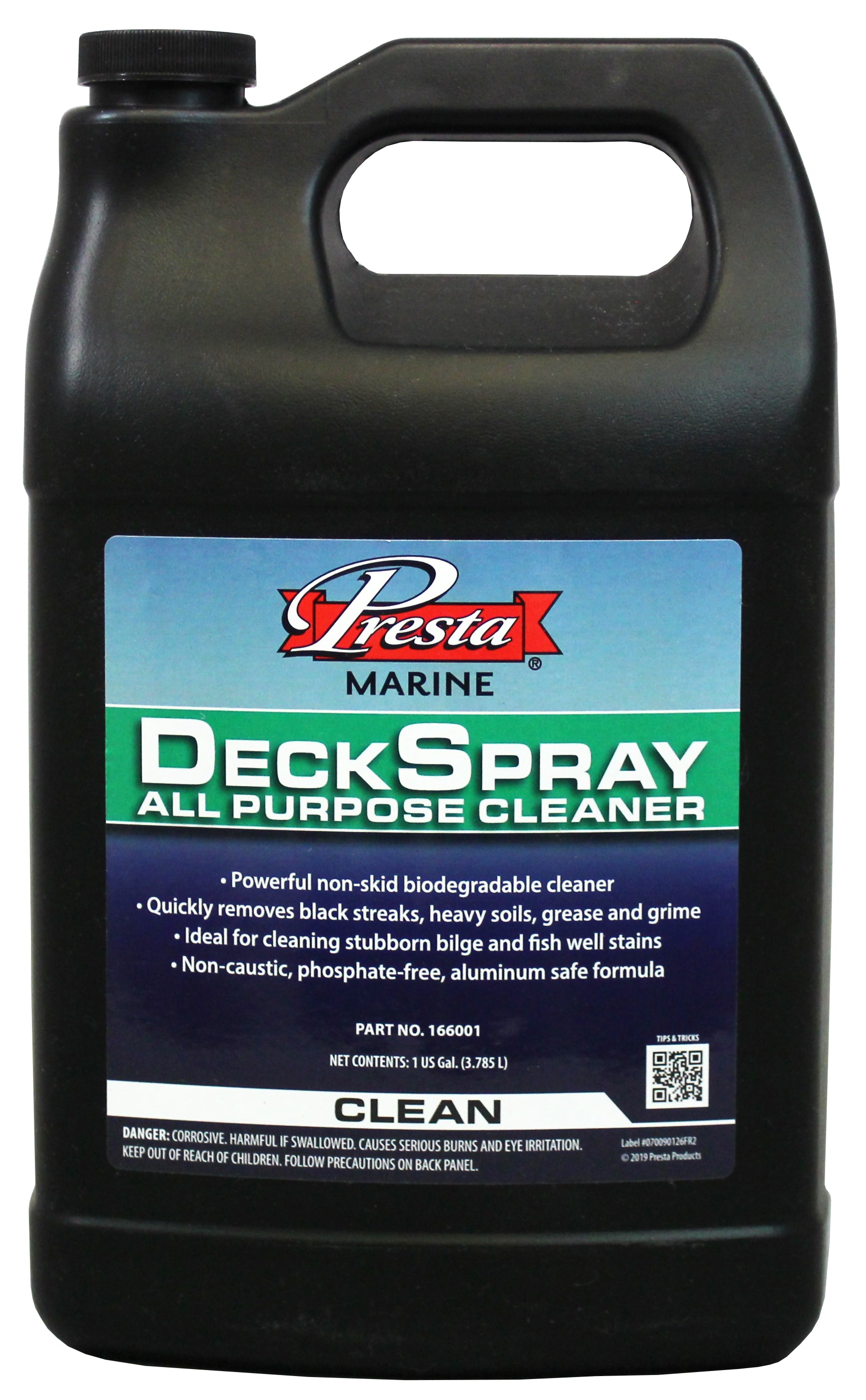 Presta 166001 DeckSpray All Purpose Cleaner for Removing Streaks, Heavy Soils, Grease and Grime - 1 Gallon
